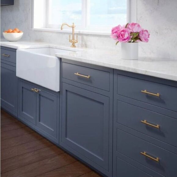 13 pk Summer Street Flynn 3.5” satin nickel cabinet pull w/2 screw size options - Picture 1 of 11
